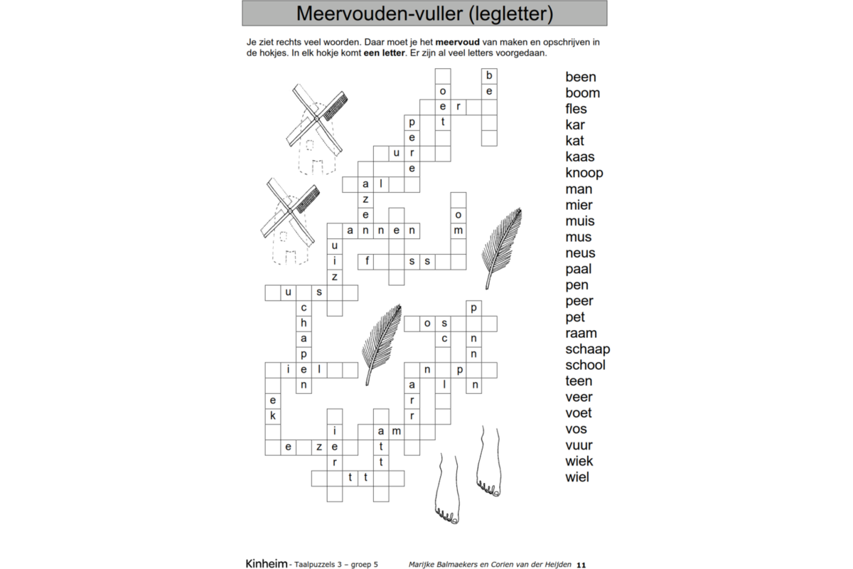 Taalpuzzels 3 groep 5 (5 stuks)
