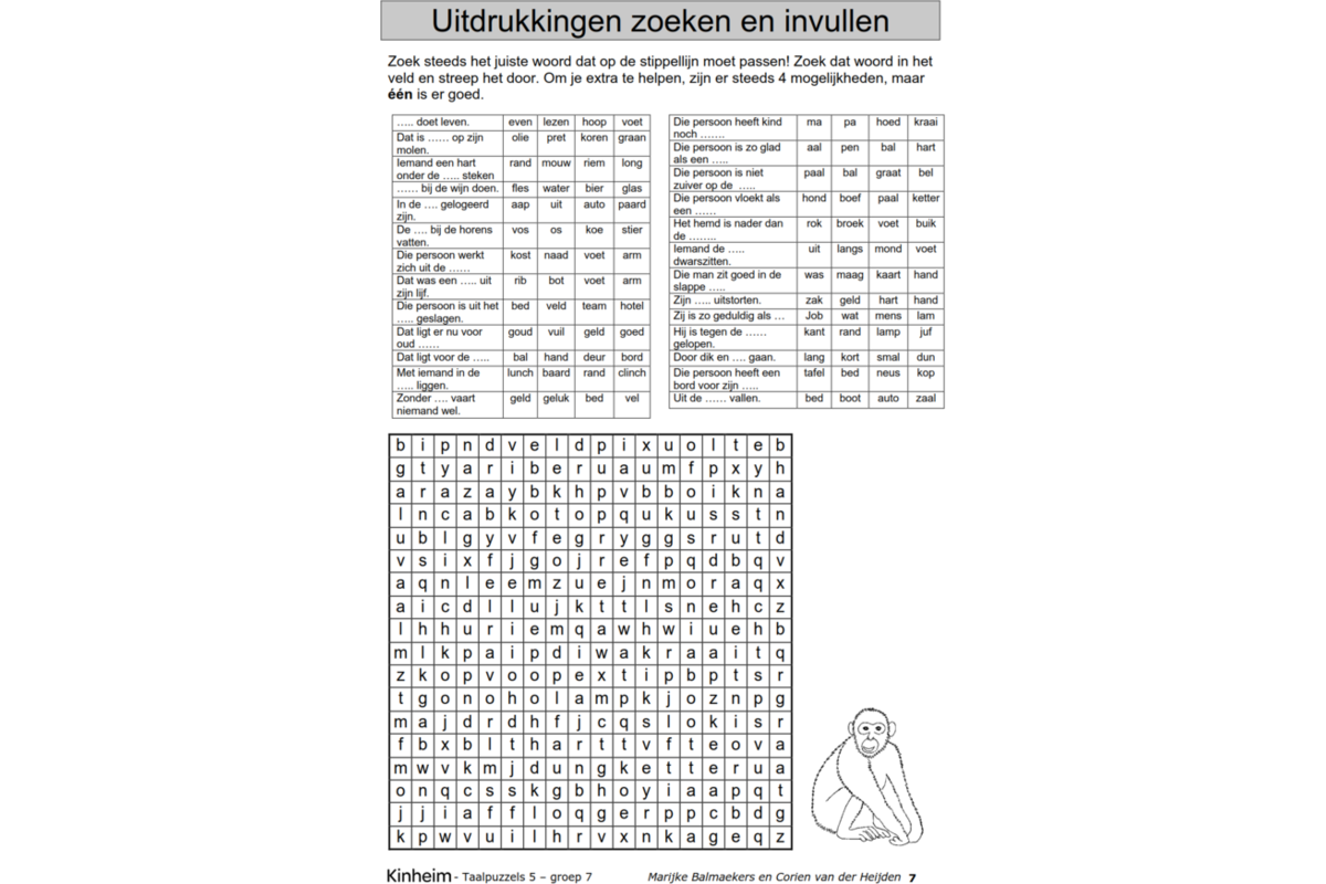 Taalpuzzels 5 groep 7