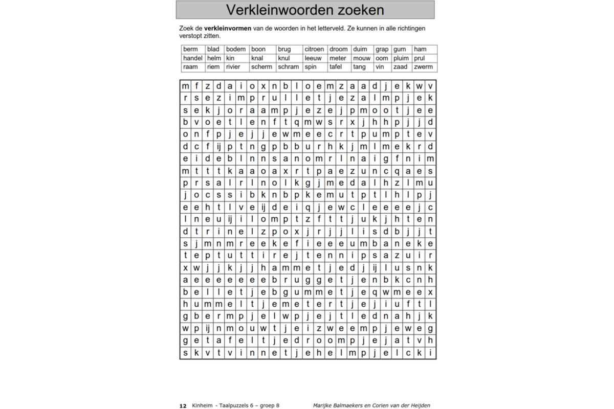 Taalpuzzels 6 groep 8 (5 stuks)
