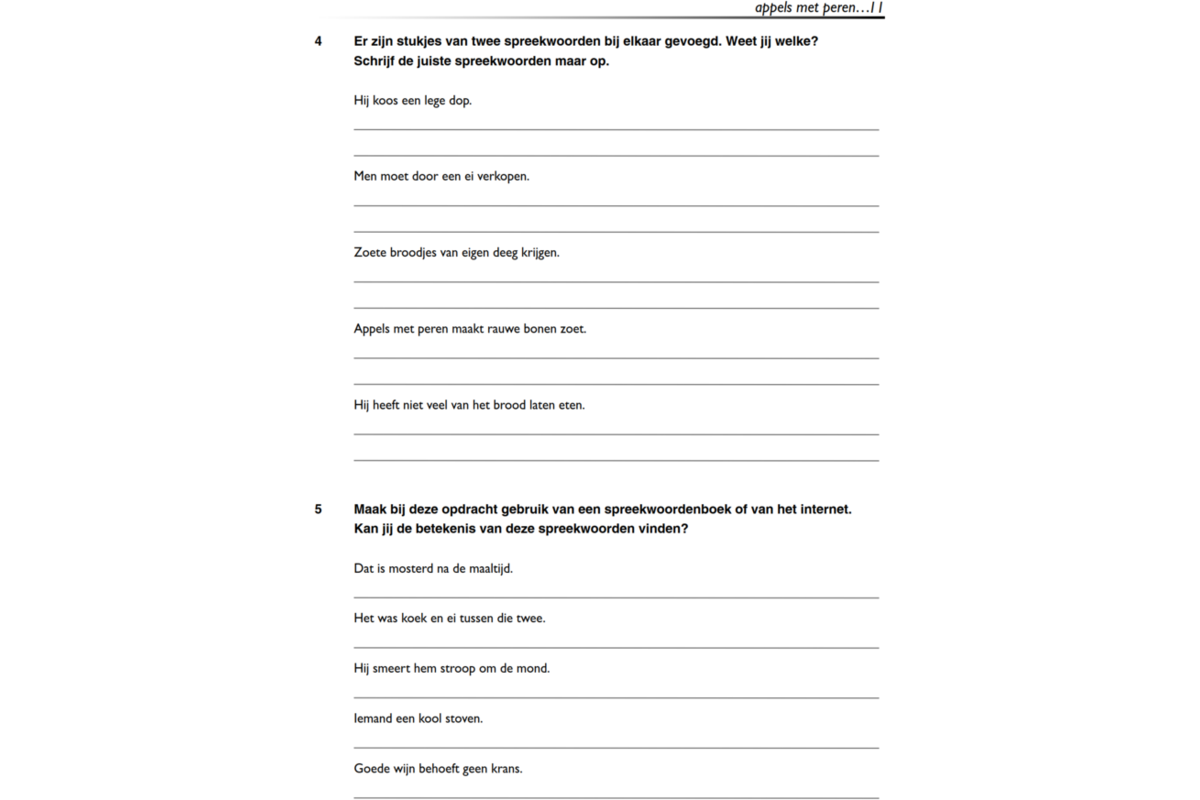 Spreekwoorden & Gezegden (5 stuks)