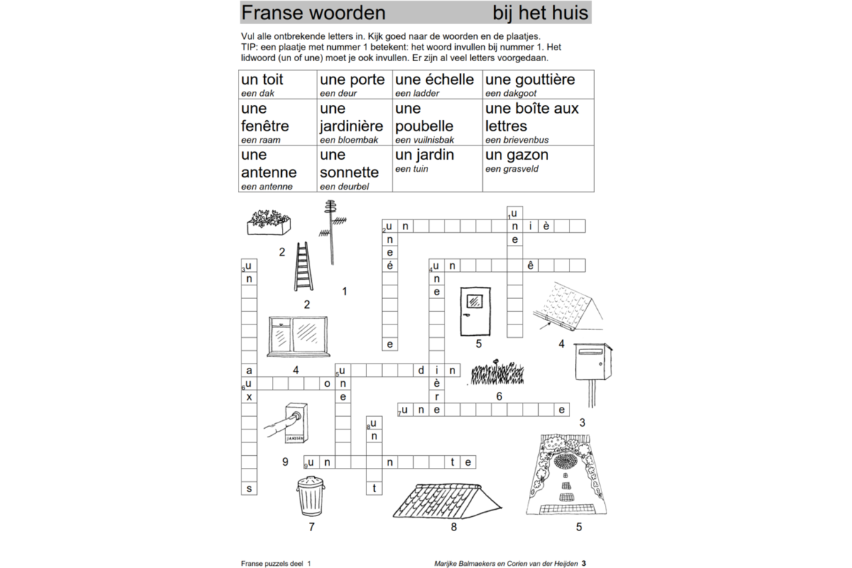 Franse puzzels 1 (5 stuks)