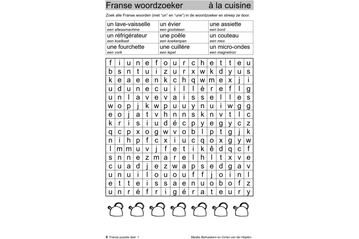 Franse puzzels 1 (5 stuks)