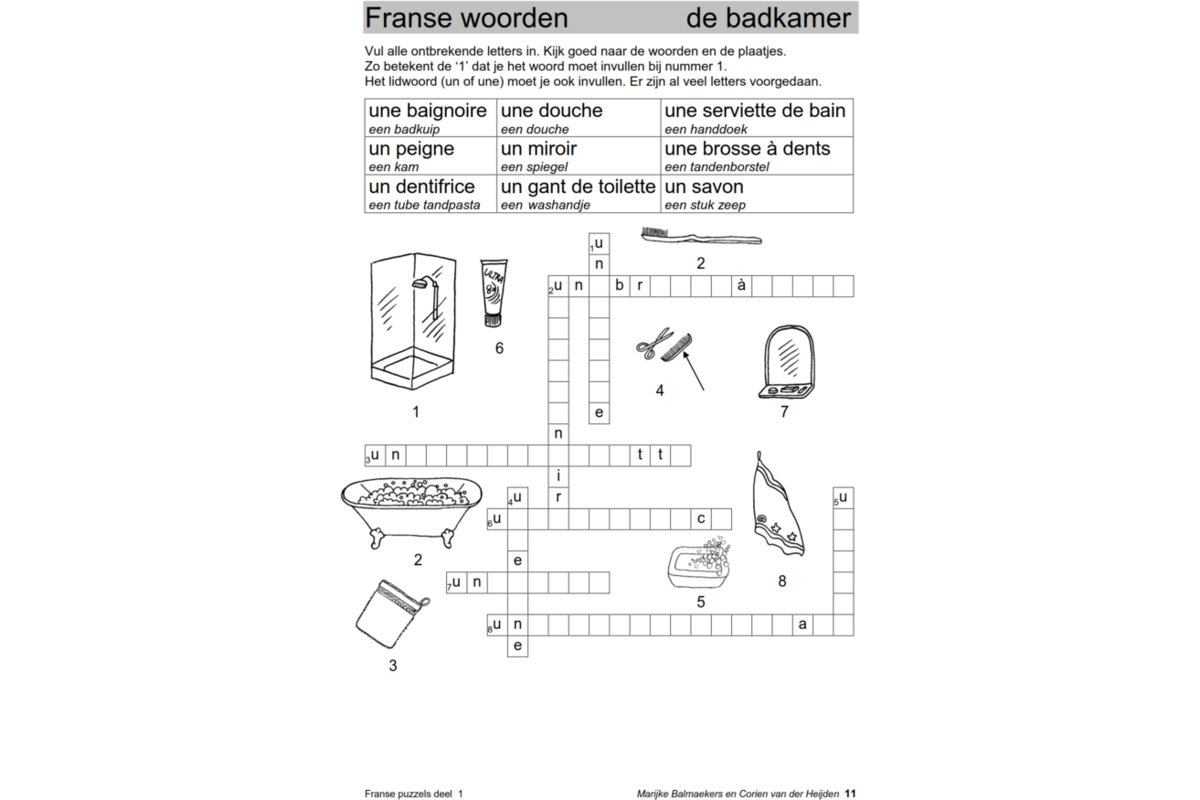 Franse puzzels 1 (5 stuks)
