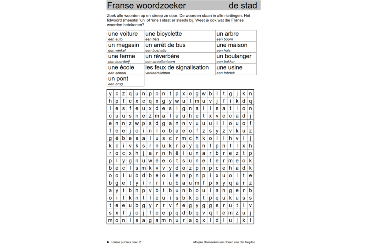 Franse puzzels 2 (5 stuks)