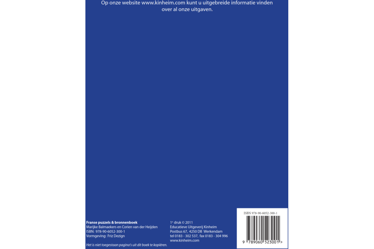 Franse puzzels bronnenboek (5 stuks)