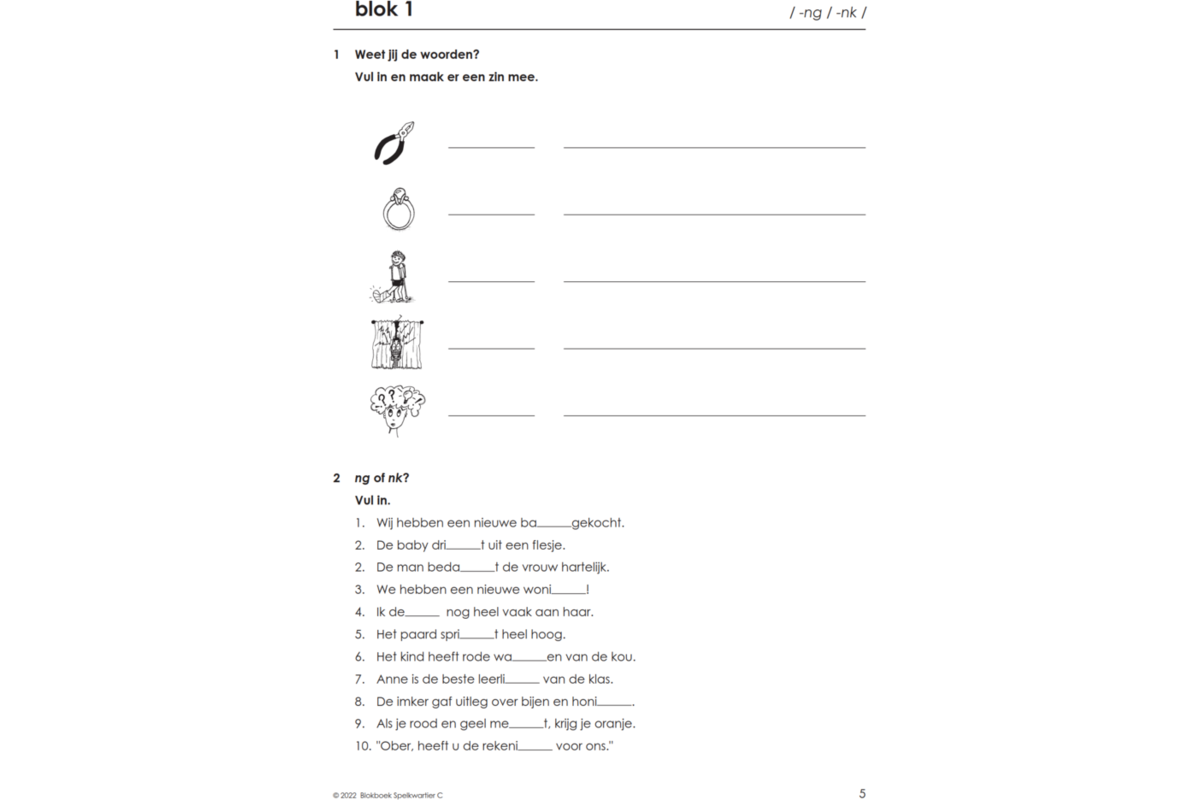Blokboek spelkwartier C groep 5 - 6 (5 stuks)