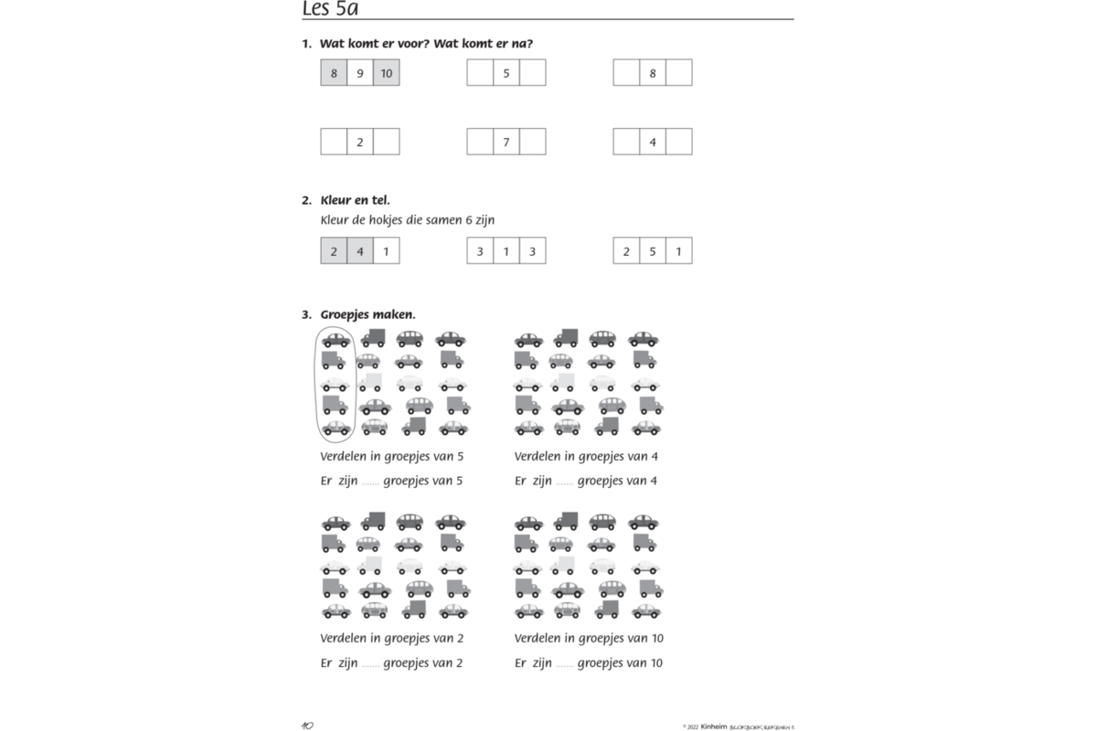 Blokboek rekenen groep 3 (5 stuks)