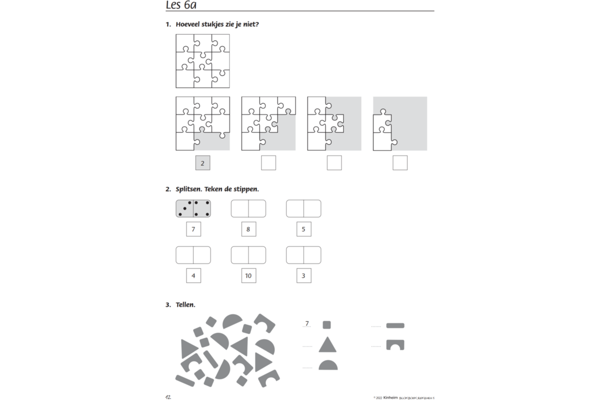 Blokboek rekenen groep 3 (5 stuks)