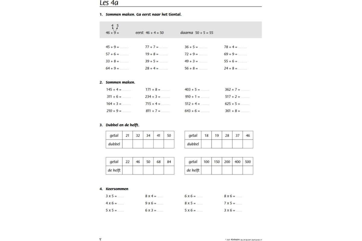 Blokboek rekenen groep 5 (5 stuks)
