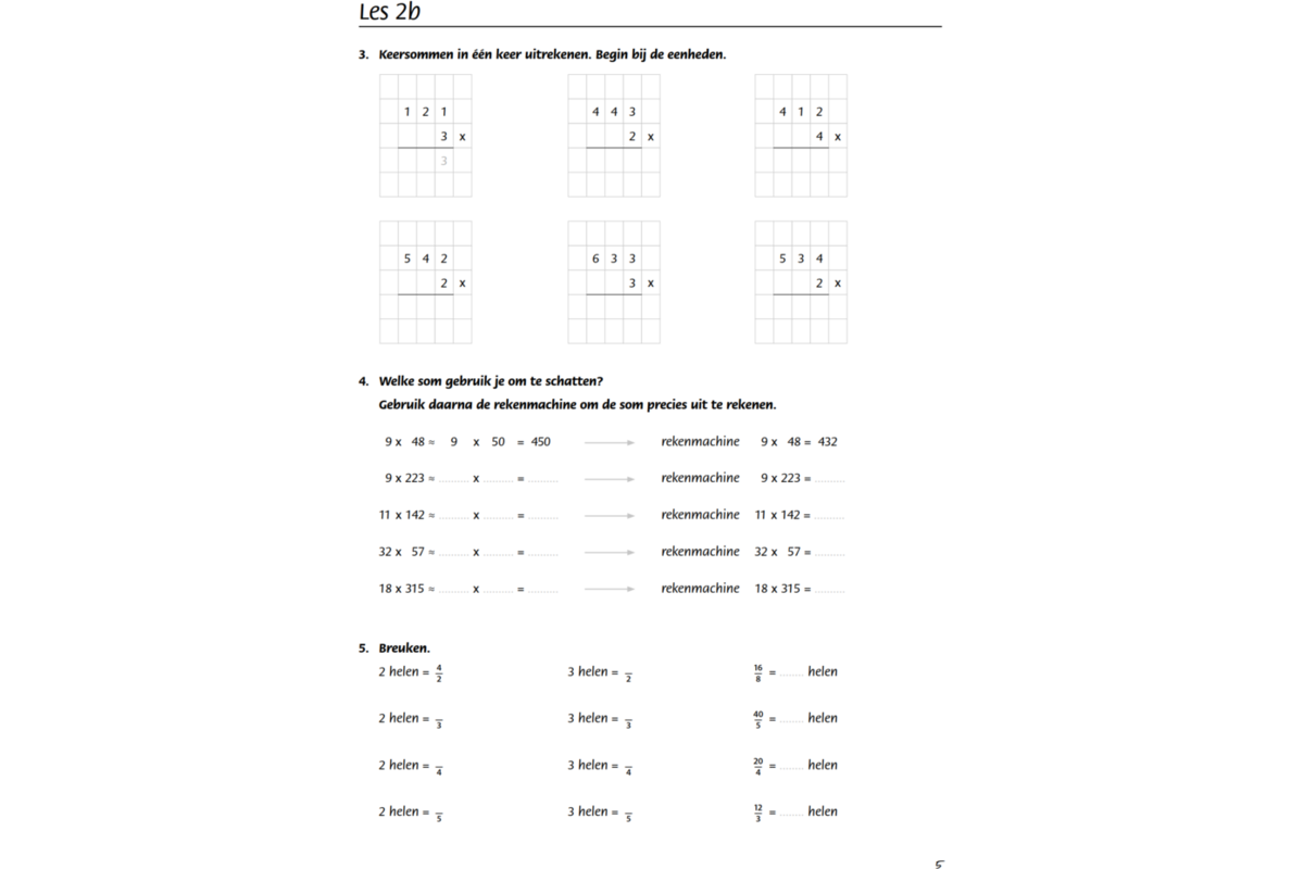 Blokboek rekenen groep 7 (5 stuks)
