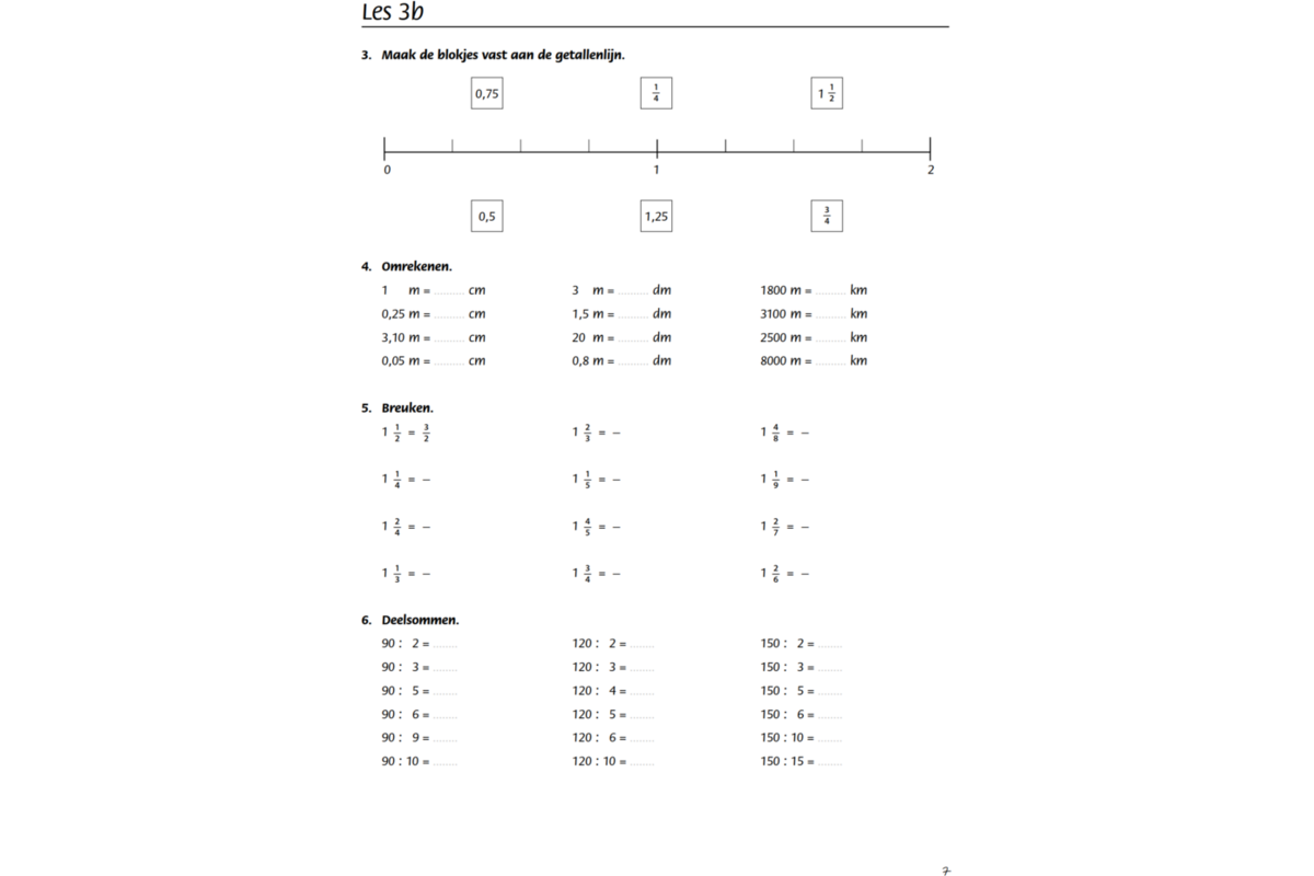 Blokboek rekenen groep 7 (5 stuks)