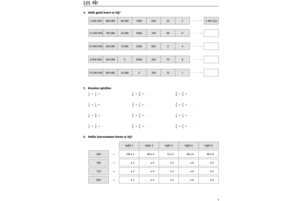 Blokboek rekenen groep 7 (5 stuks)