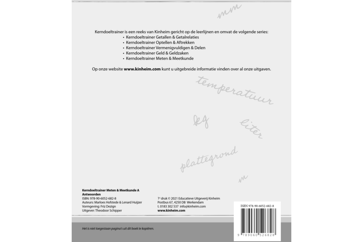 Kerndoeltrainer Meten & Meetkunde A antwoorden