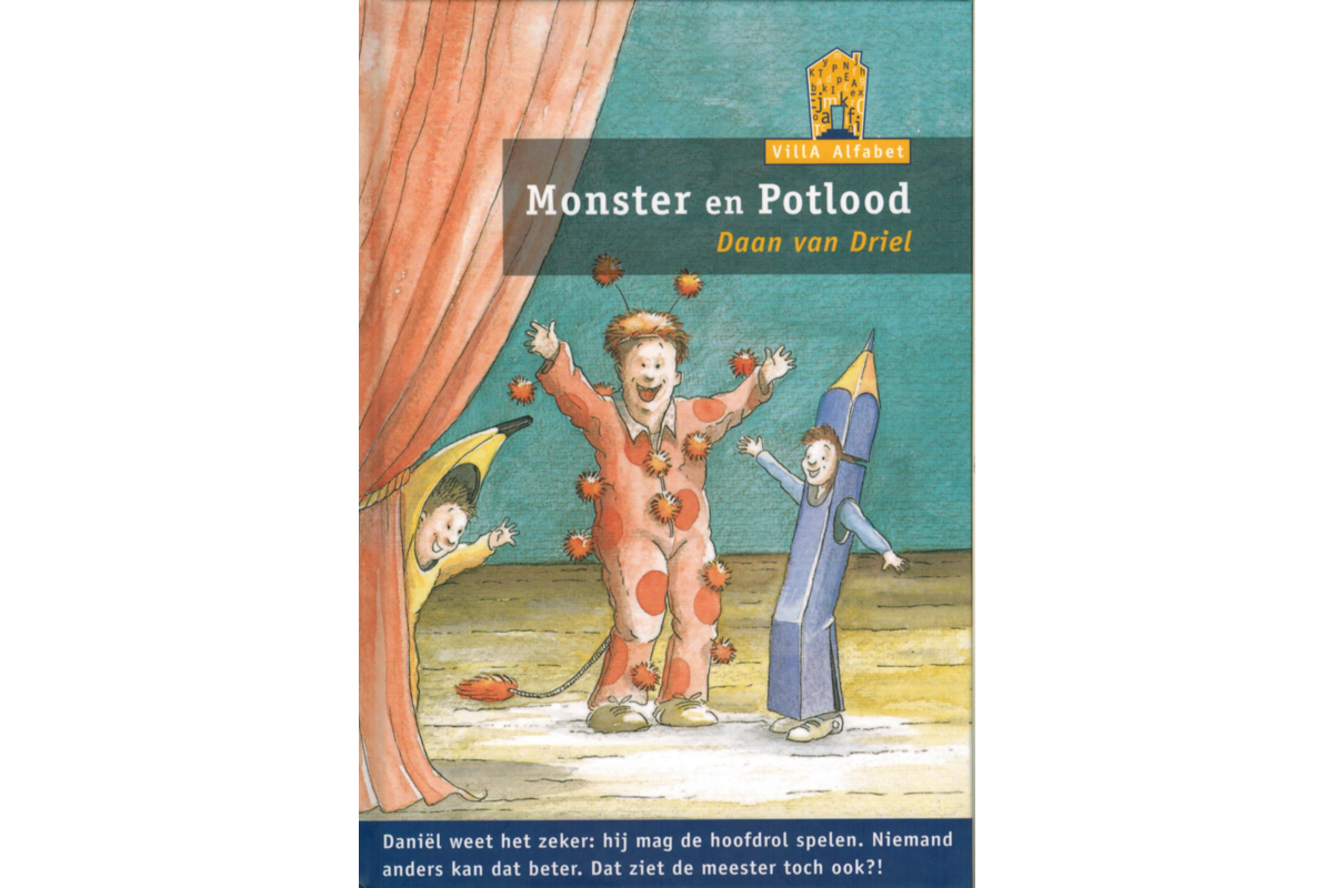 Villa alfabet oranje 5 - monster en potlood