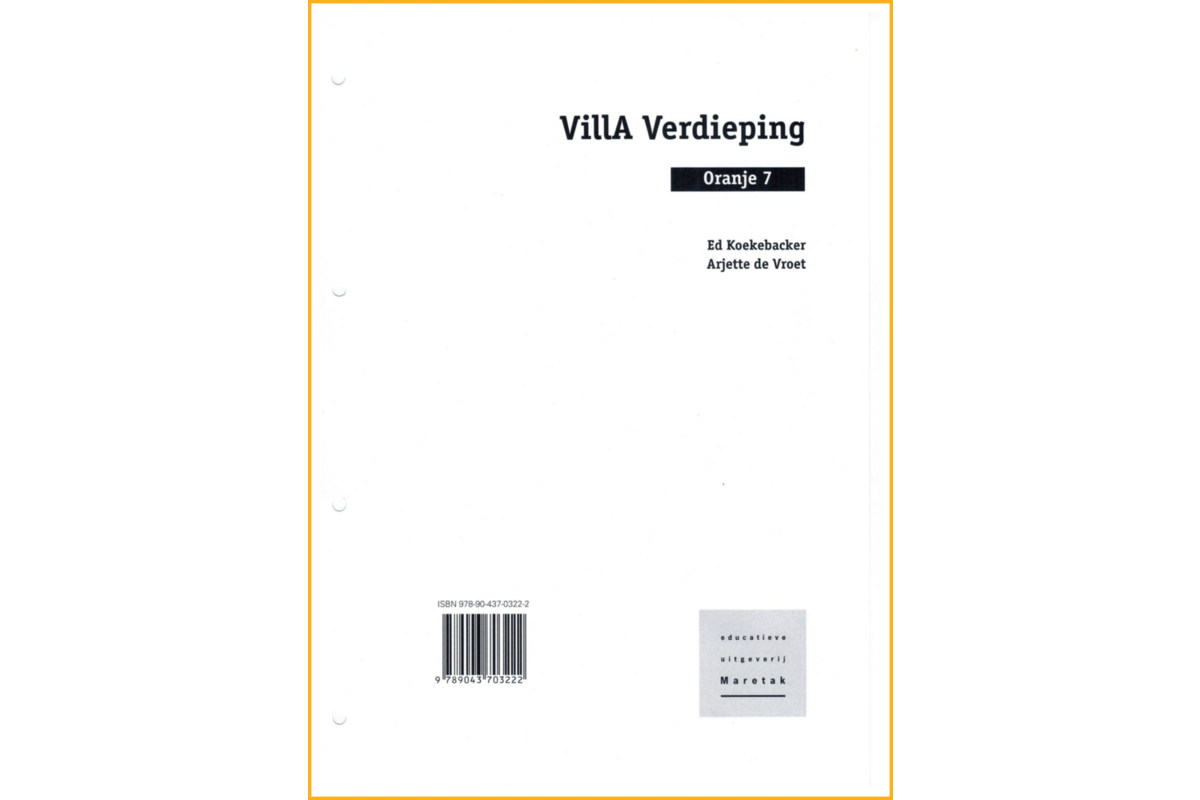 Villa alfabet oranje 7 verdieping boeken (losbladig)