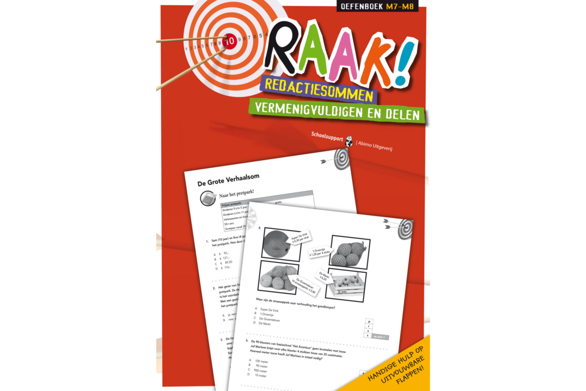 Raak! redactiesommen groep 7-8 werkboek vermenigvuldigen/delen