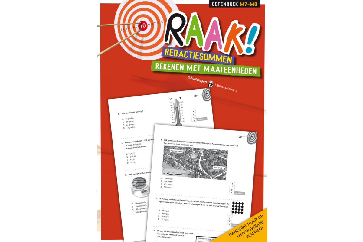 Raak! redactiesommen groep 7-8 werkboek rekenen maateenheden