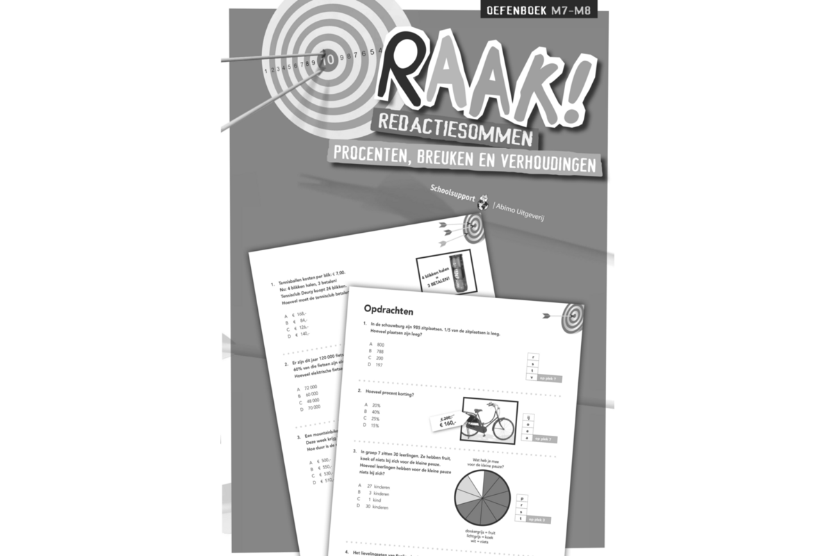 Raak! redactiesommen groep 7-8 antwoordenboek procenten/breuken