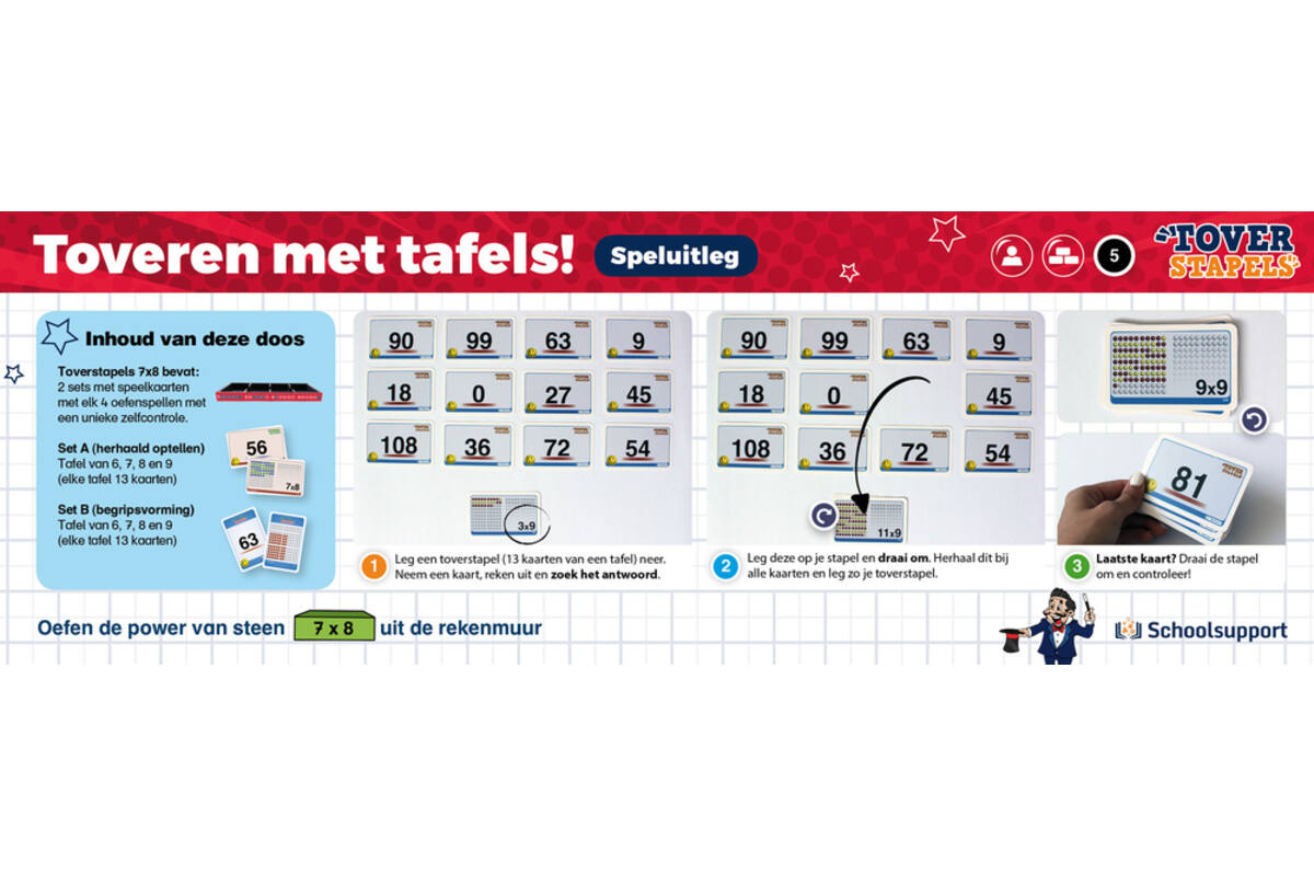 Toverstapels tafels 6 t/m 9