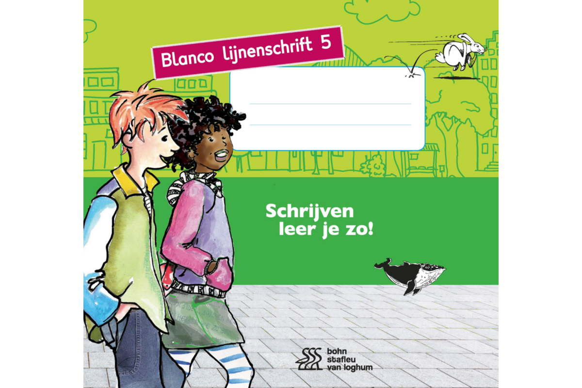 Schrijven leer je zo groep 5 blanco lijnenschrift 0,7 mm groen (5 stuks)