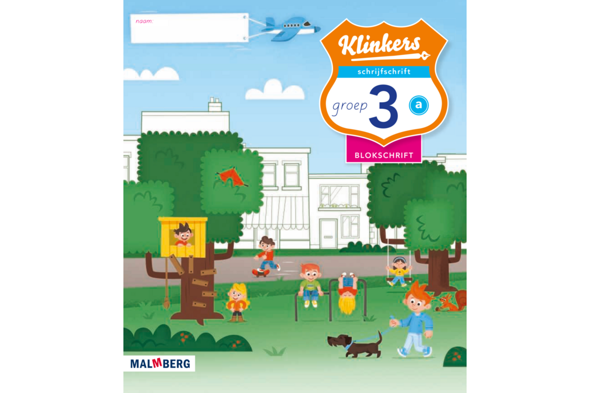 Klinkers blokschrift schrijfschrift A groep 3 (5 stuks)