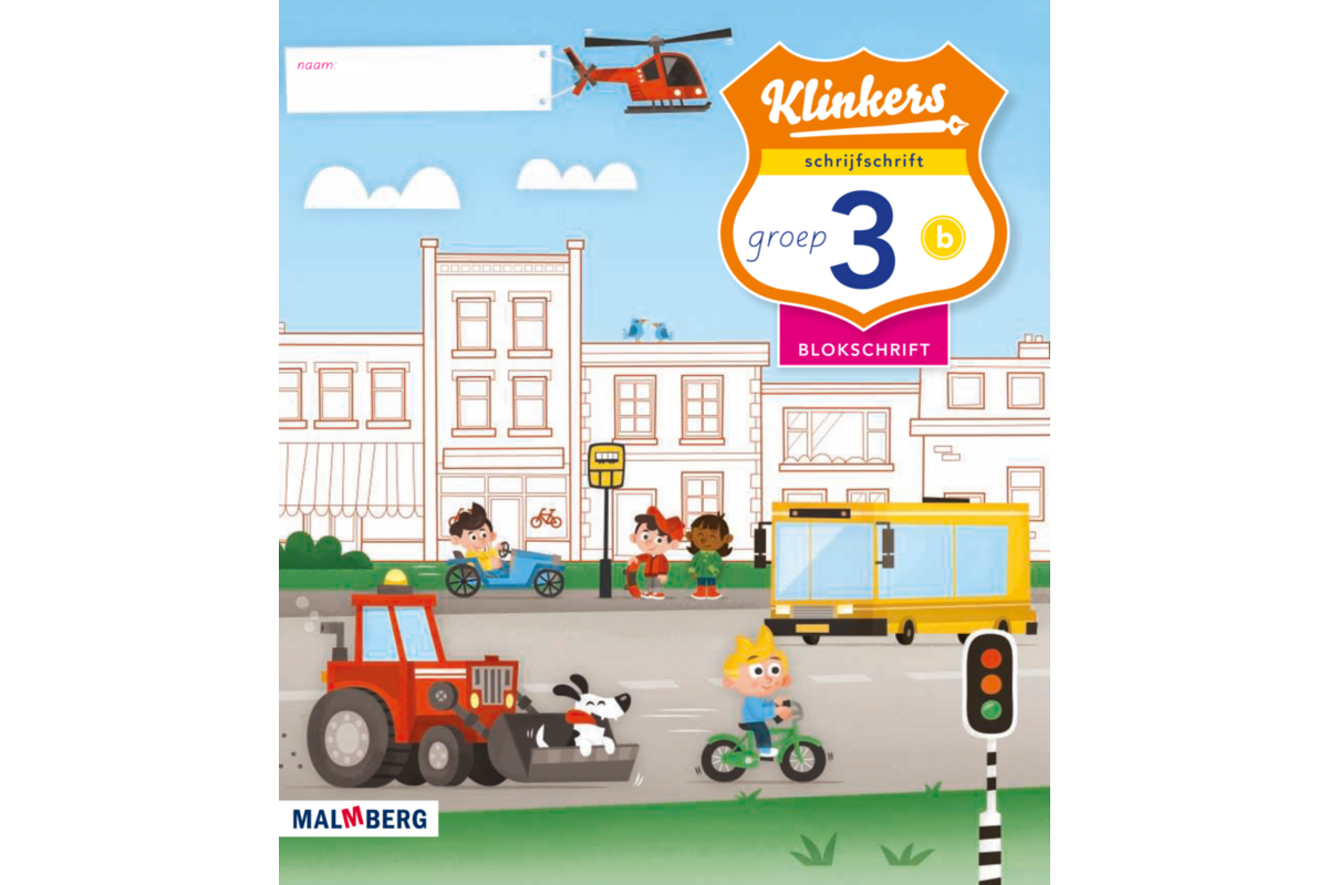 Klinkers blokschrift schrijfschrift B groep 3 (5 stuks)