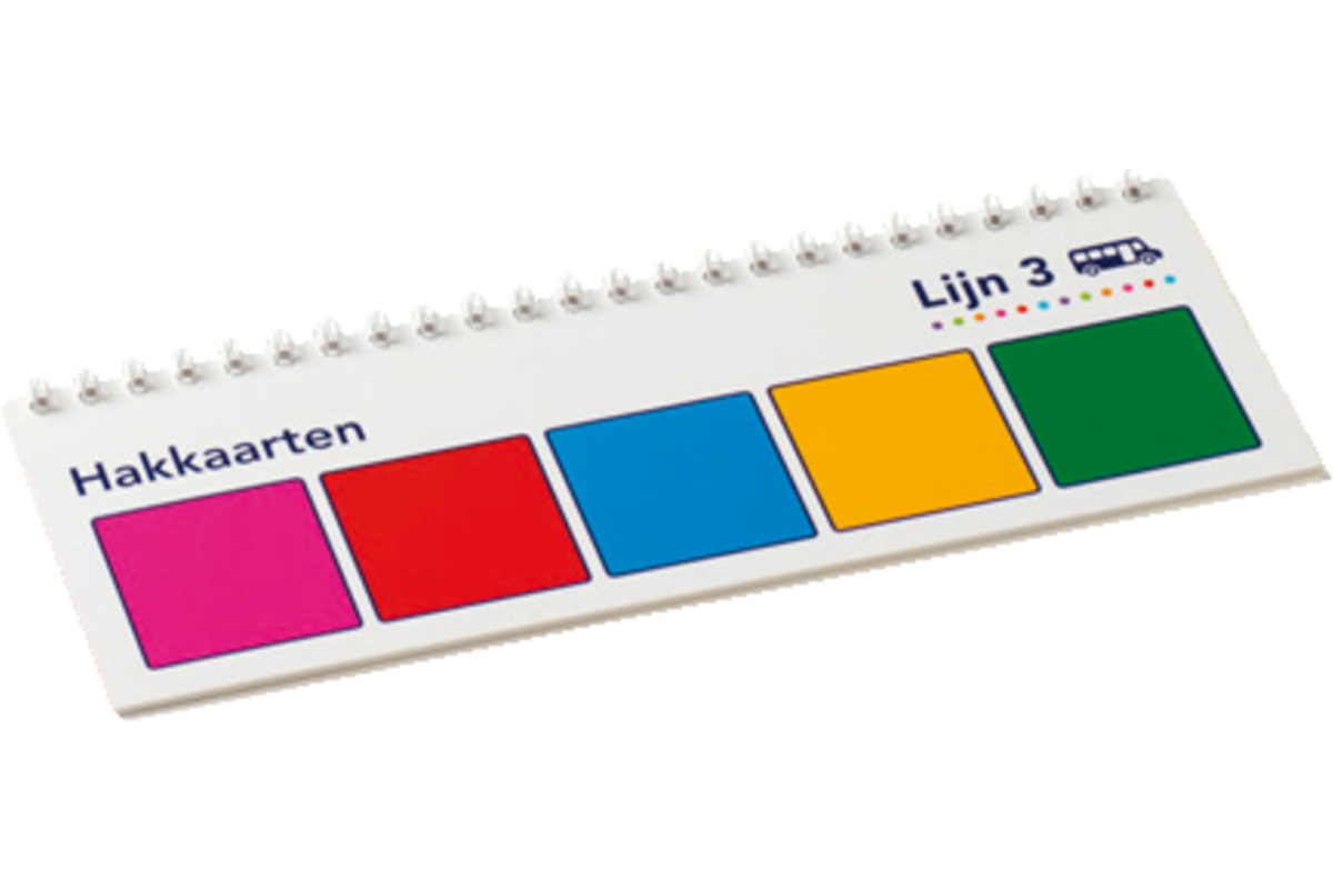 Lijn 3 hakkaarten (5 stuks)