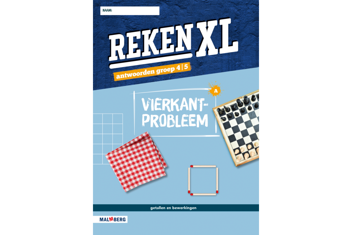 RekenXL antwoordenboek Vierkantprobleem/Kubussen tekenen groep 4/5 A