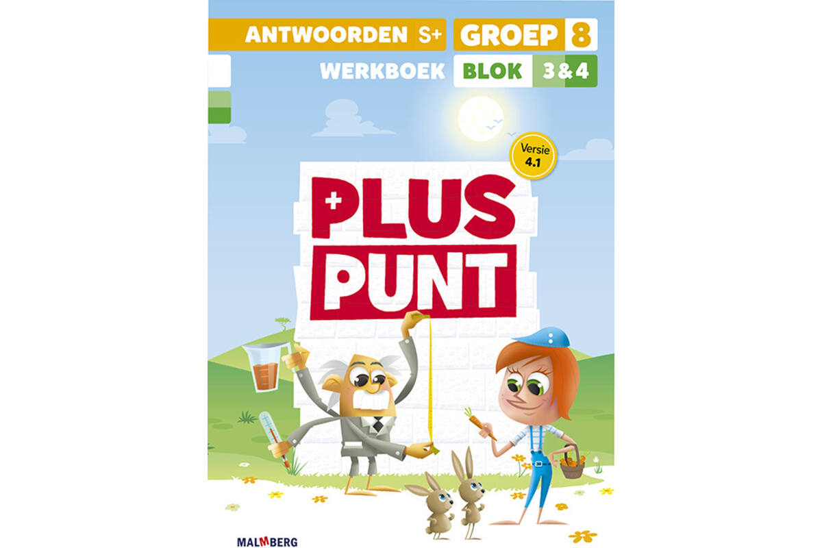 Pluspunt 4.1 groep 8 antwoordenboek werkboek blok 3 en 4 - S+