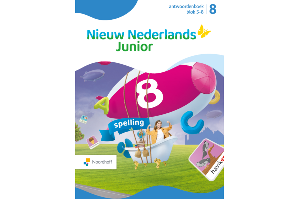 Nieuw Nederlands Junior Spelling antwoordenboek groep 8 blok 5-8