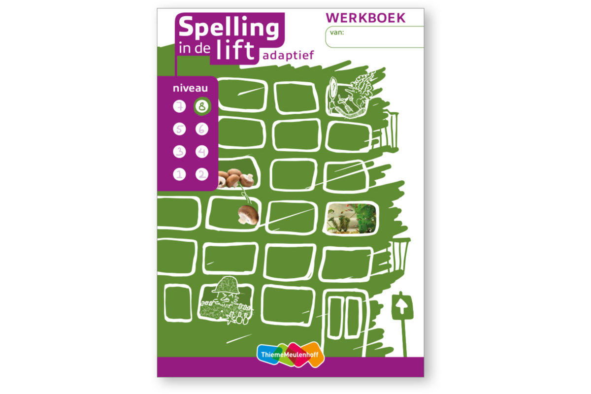 Spelling in de lift adaptief - Werkboekjes niveau 8 (5 stuks)