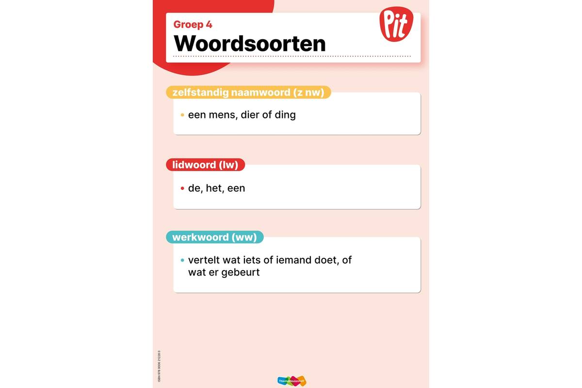 Pit Taal klassenposter groep 4