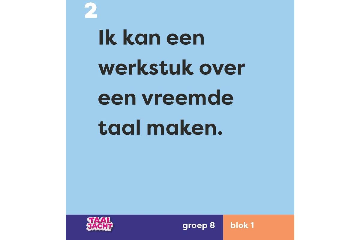 Taaljacht Taal groep 8 doelmagneten