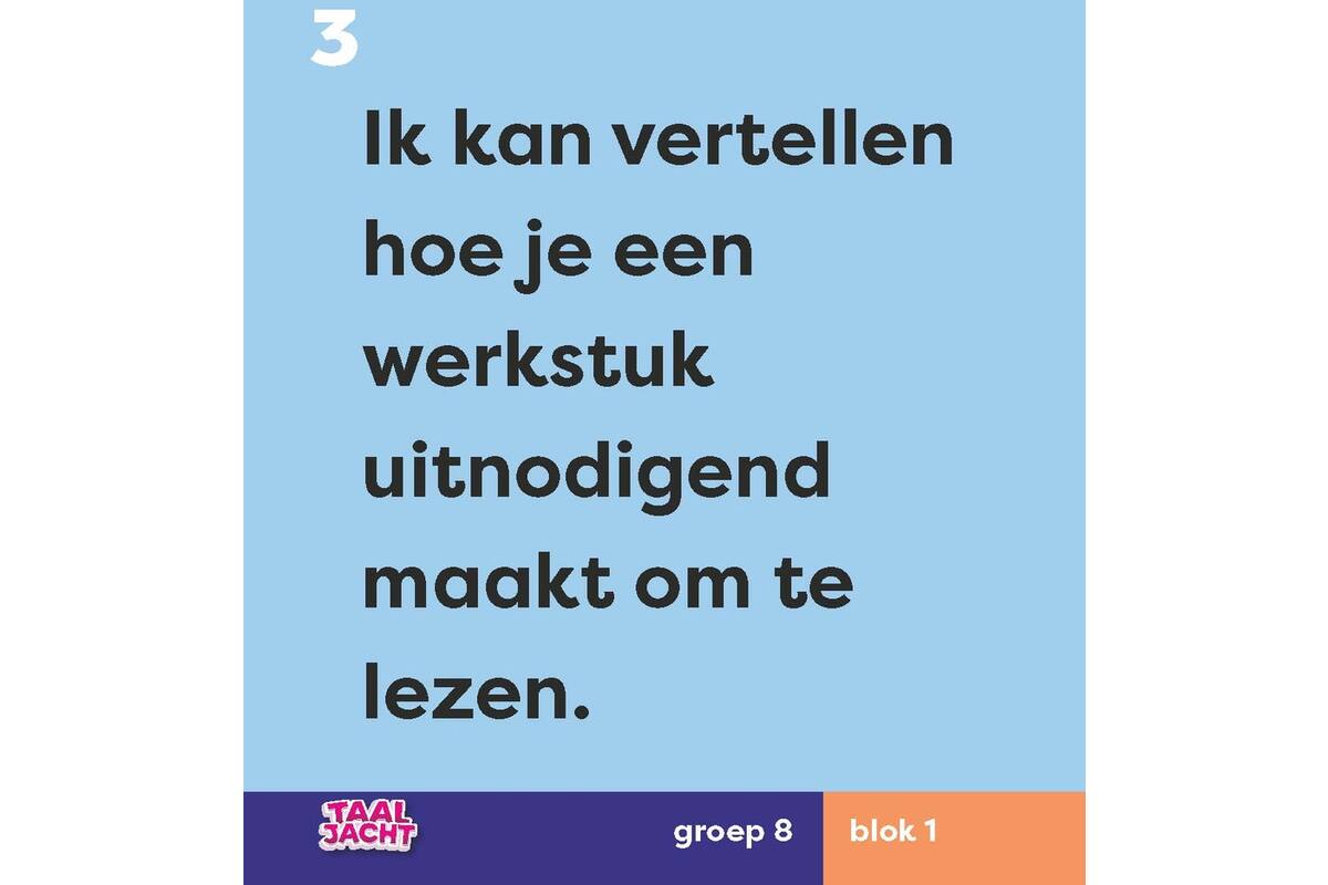 Taaljacht Taal groep 8 doelmagneten