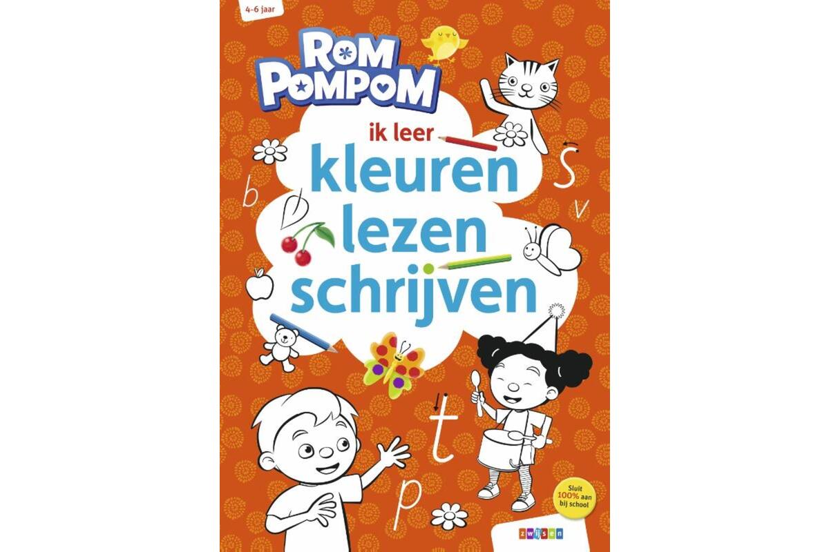Rompompom ik leer kleuren, lezen, schrijven