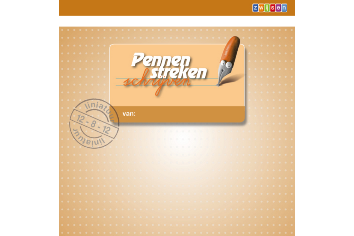 Pennenstreken 2 groep 3 - lijntjesschrift 12-8-12 mm verbonden schrift (5 stuks)