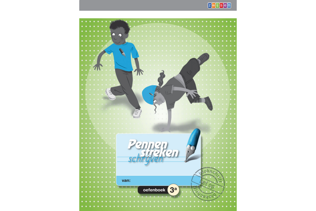 Pennenstreken 2 groep 3 - oefenboek 3A blokschrift (5 stuks)