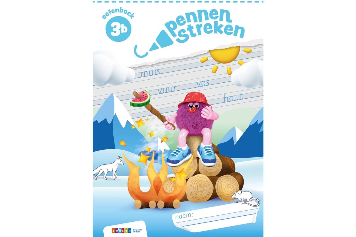 Pennenstreken 3 groep 3 oefenboek blokschrift 3B (5 stuks)