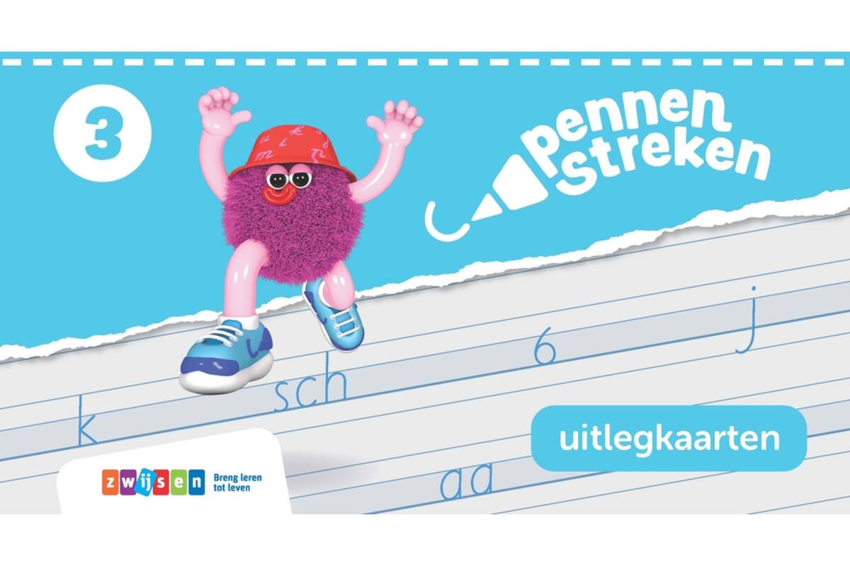 Pennenstreken 3 groep 3 uitlegkaarten blokschrift