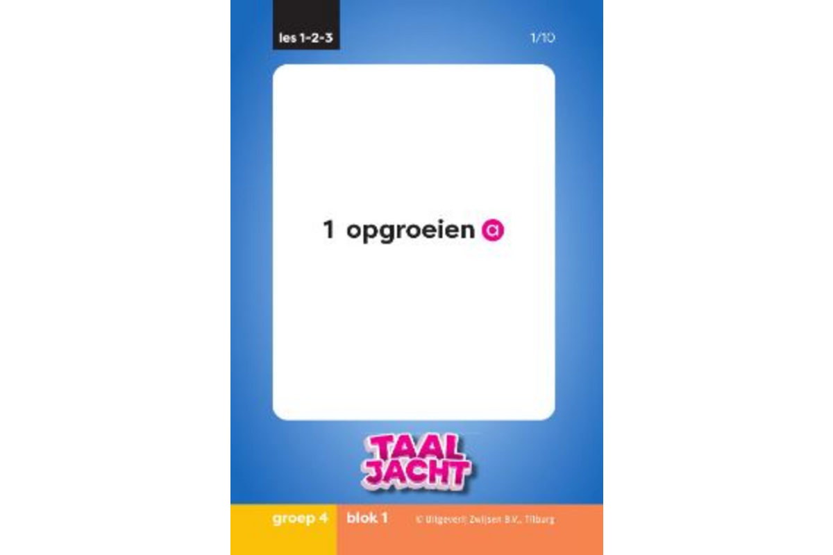 Taaljacht Taal groep 4 woordkaarten