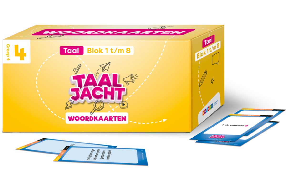 Taaljacht Taal groep 4 woordkaarten