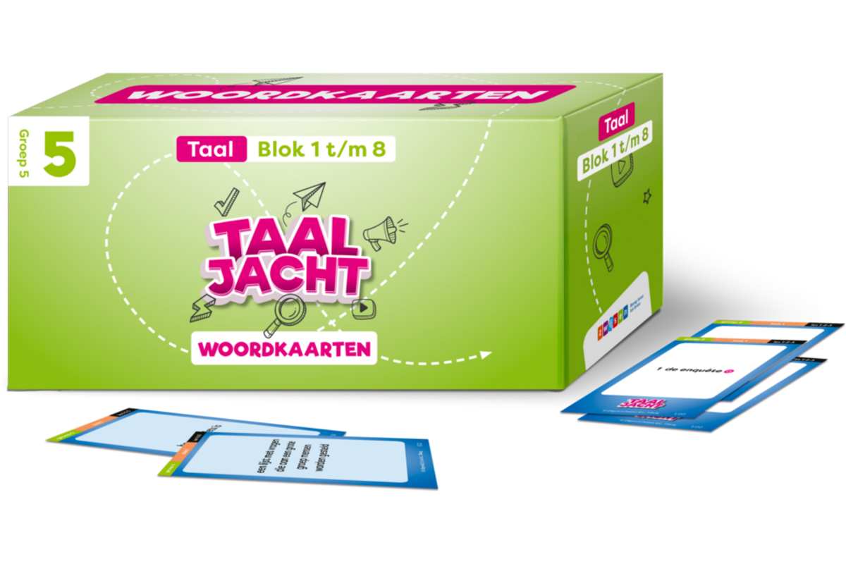 Taaljacht Taal groep 5 woordkaarten