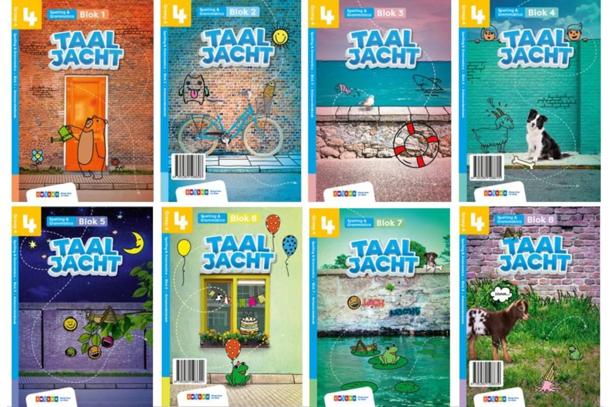 Taaljacht Spelling & grammatica groep 4 antwoordenboek blok 1-8