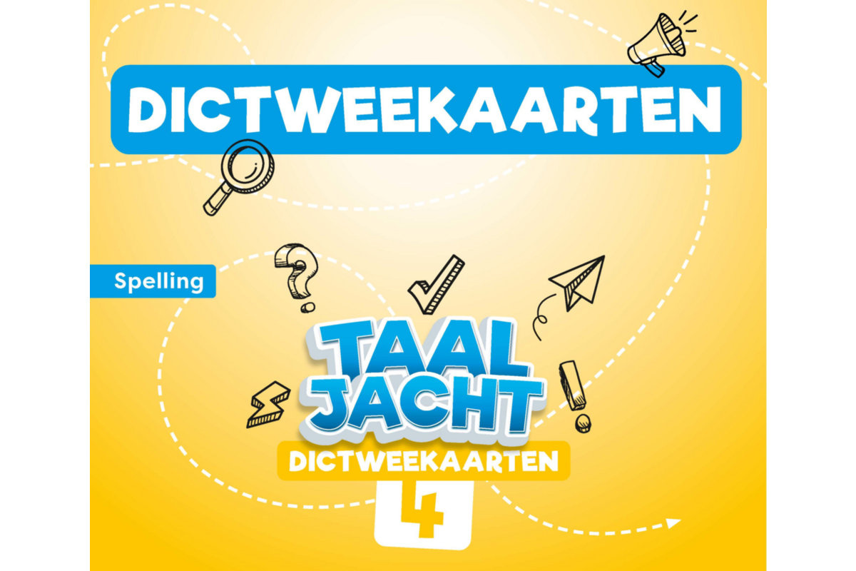 Taaljacht Spelling & grammatica groep 4 dictweekaarten