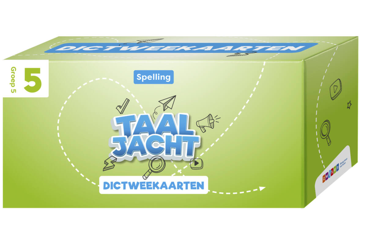 Taaljacht Spelling & grammatica groep 5 dictweekaarten