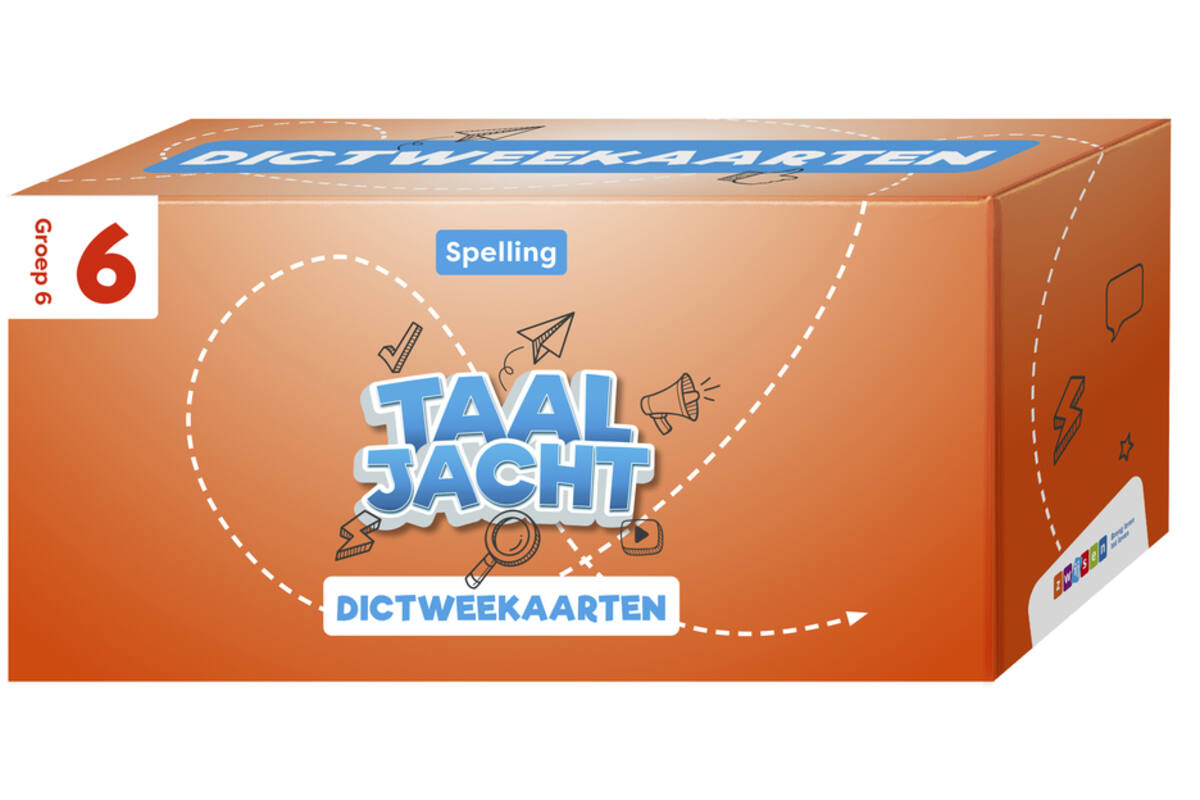 Taaljacht Spelling & grammatica groep 6 dictweekaarten