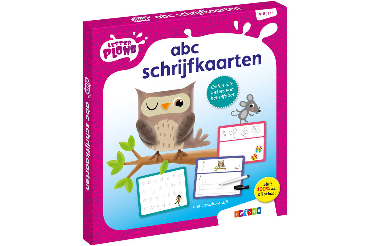 Letterplons abc schrijfkaarten