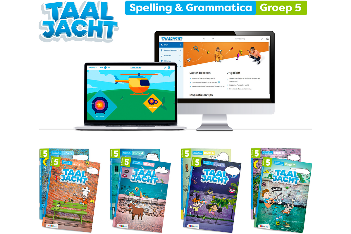 Taaljacht Spelling en grammatica Leerpakket groep 5