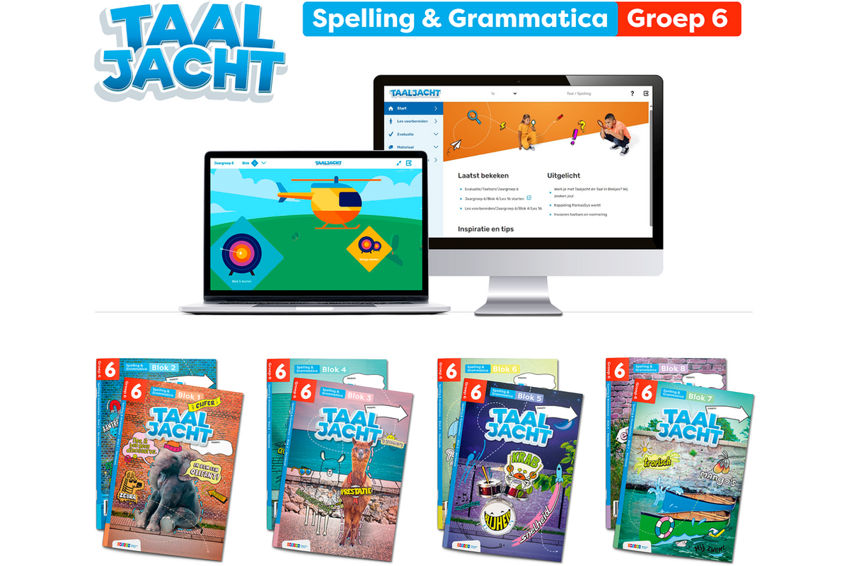 Taaljacht Spelling en grammatica Leerpakket groep 6