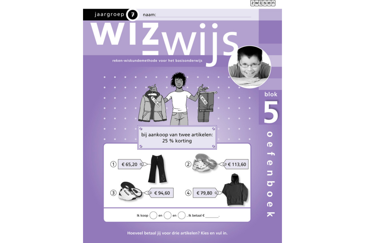 Wizwijs groep 7 oefenboek 5 basis (5 stuks)